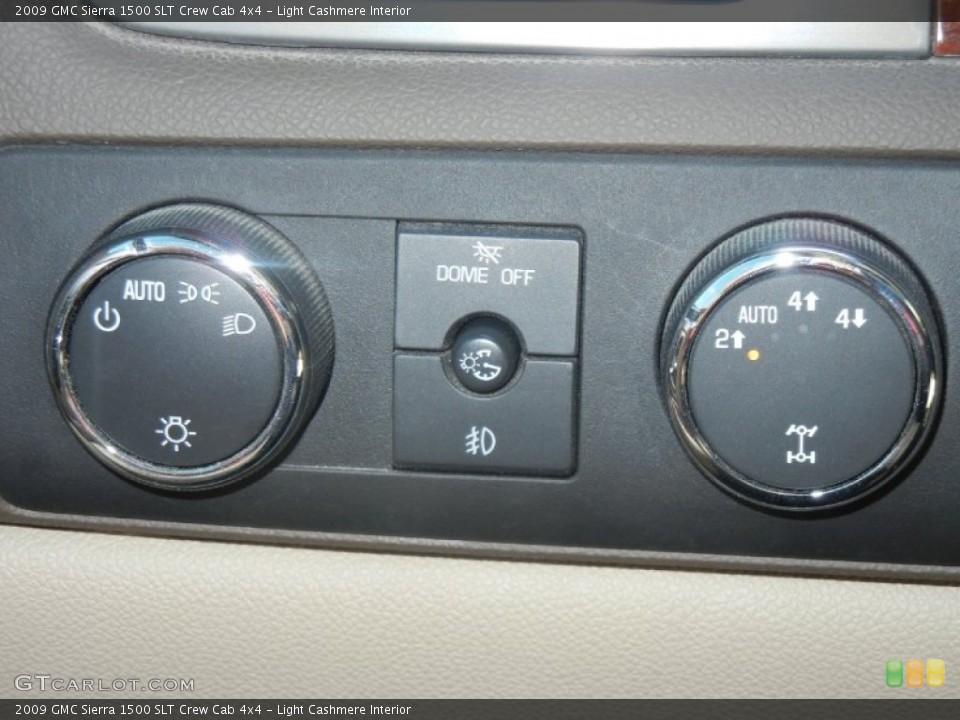 Light Cashmere Interior Controls for the 2009 GMC Sierra 1500 SLT Crew Cab 4x4 #56678523