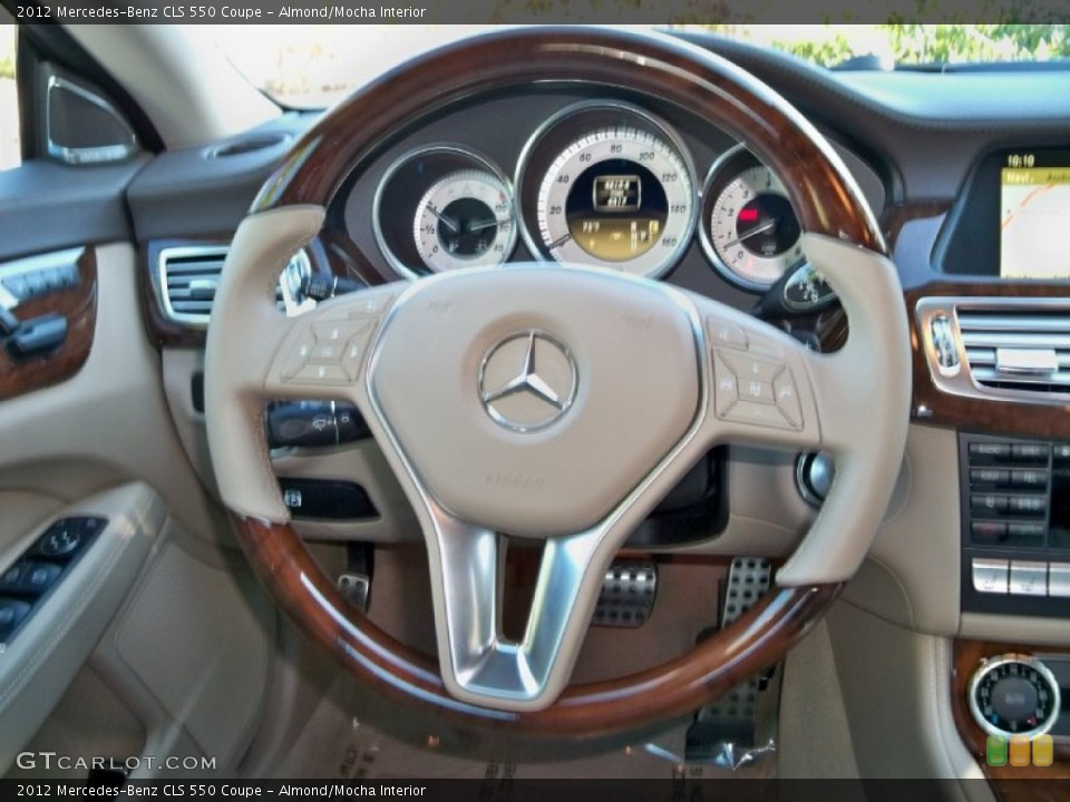 Almond/Mocha Interior Steering Wheel for the 2012 Mercedes-Benz CLS 550 Coupe #56681221