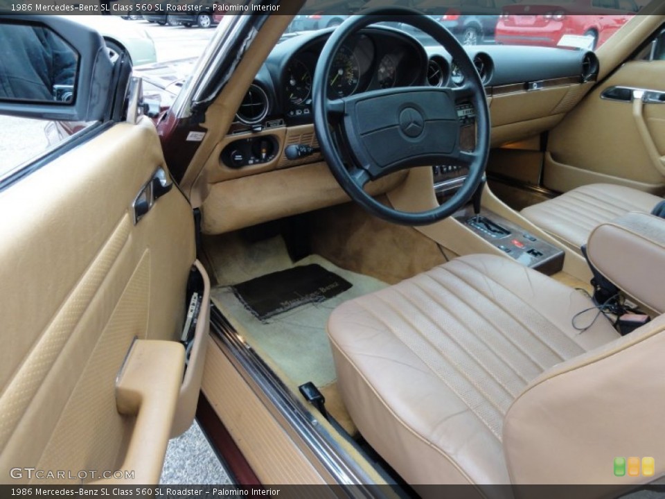 Palomino Interior Photo for the 1986 Mercedes-Benz SL Class 560 SL Roadster #56685043