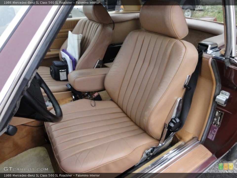 Palomino Interior Photo for the 1986 Mercedes-Benz SL Class 560 SL Roadster #56685070