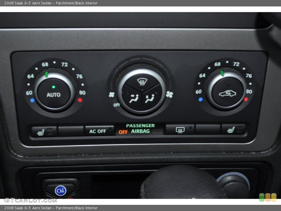 Parchment/Black Interior Controls for the 2008 Saab 9-5 Aero Sedan #56685756