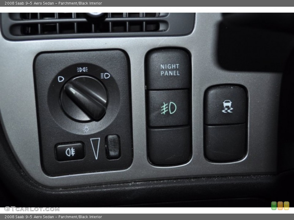 Parchment/Black Interior Controls for the 2008 Saab 9-5 Aero Sedan #56685795