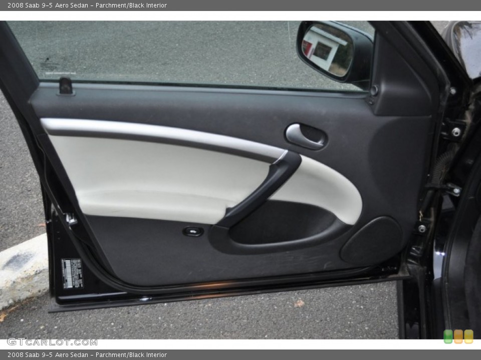 Parchment/Black Interior Door Panel for the 2008 Saab 9-5 Aero Sedan #56685828