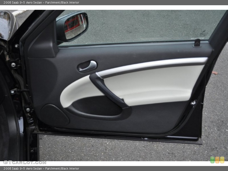 Parchment/Black Interior Door Panel for the 2008 Saab 9-5 Aero Sedan #56685836