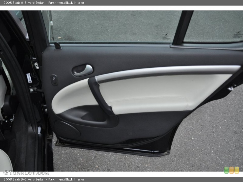 Parchment/Black Interior Door Panel for the 2008 Saab 9-5 Aero Sedan #56685844