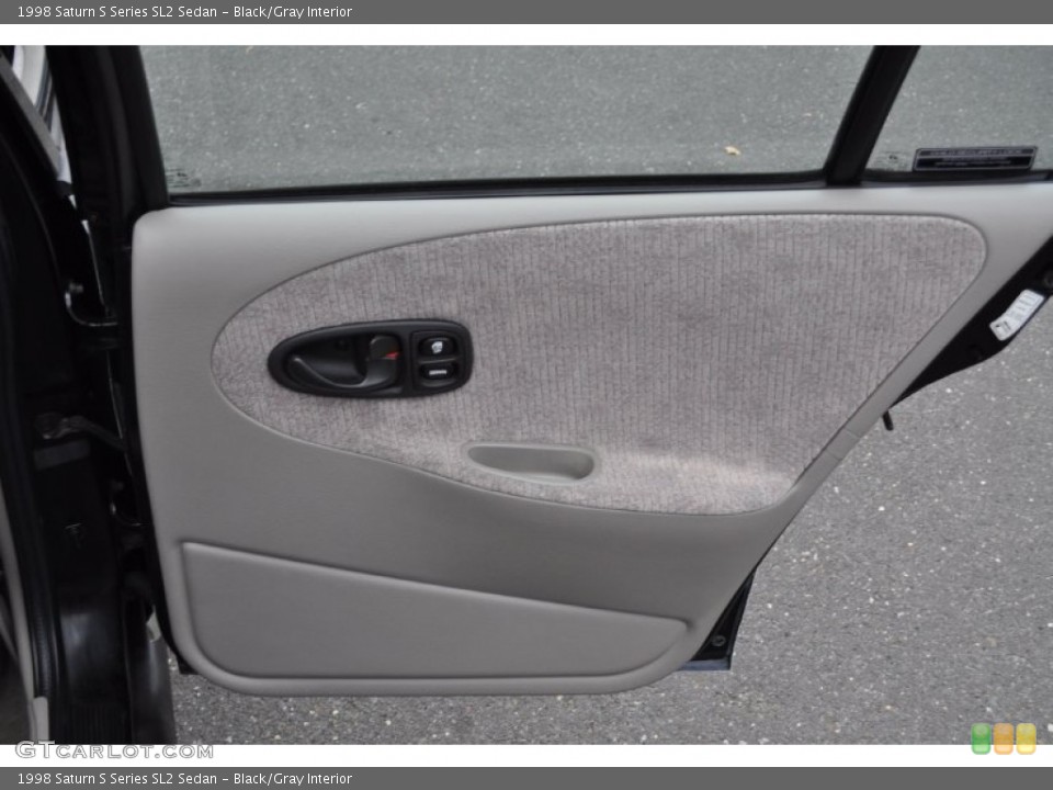 Black/Gray Interior Door Panel for the 1998 Saturn S Series SL2 Sedan #56686157