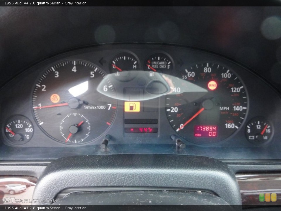 Gray Interior Gauges for the 1996 Audi A4 2.8 quattro Sedan #56686556