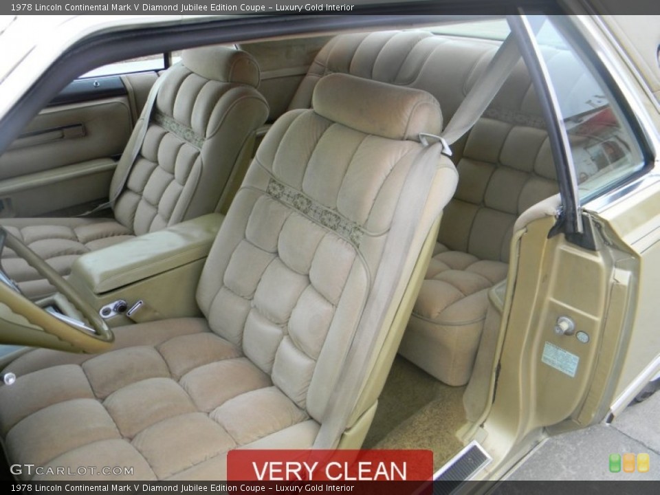 Luxury Gold Interior Photo for the 1978 Lincoln Continental Mark V Diamond Jubilee Edition Coupe #56687675
