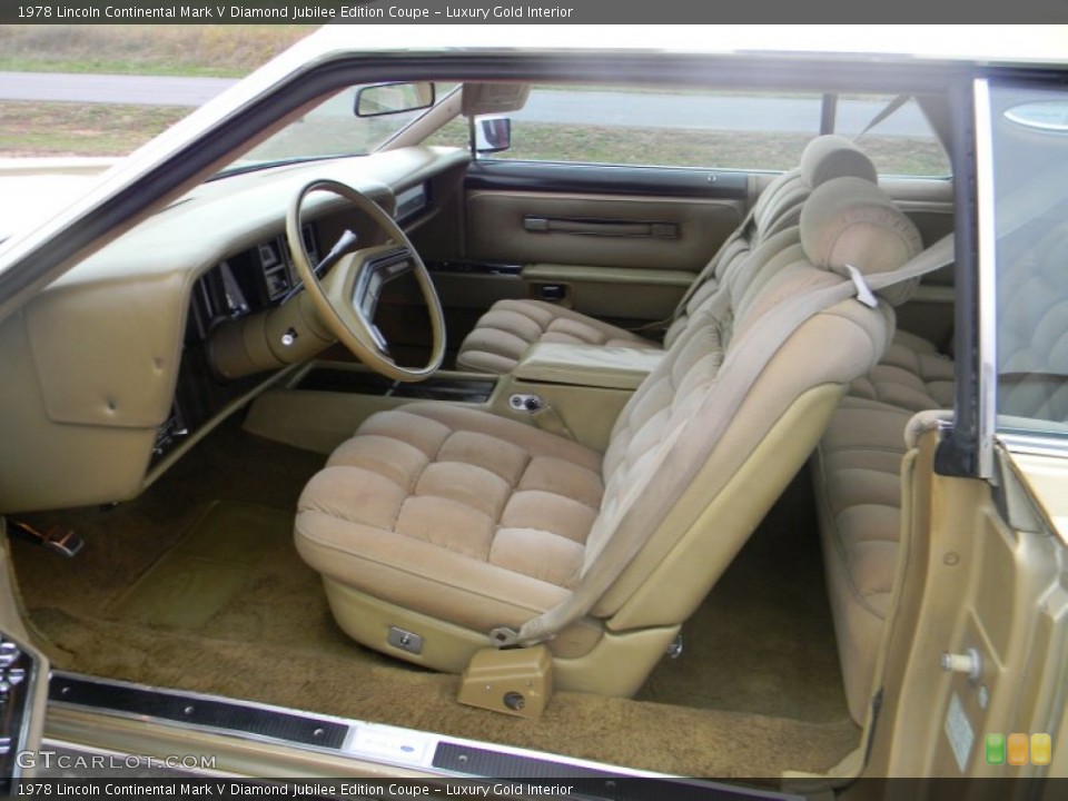 Luxury Gold Interior Photo for the 1978 Lincoln Continental Mark V Diamond Jubilee Edition Coupe #56687720