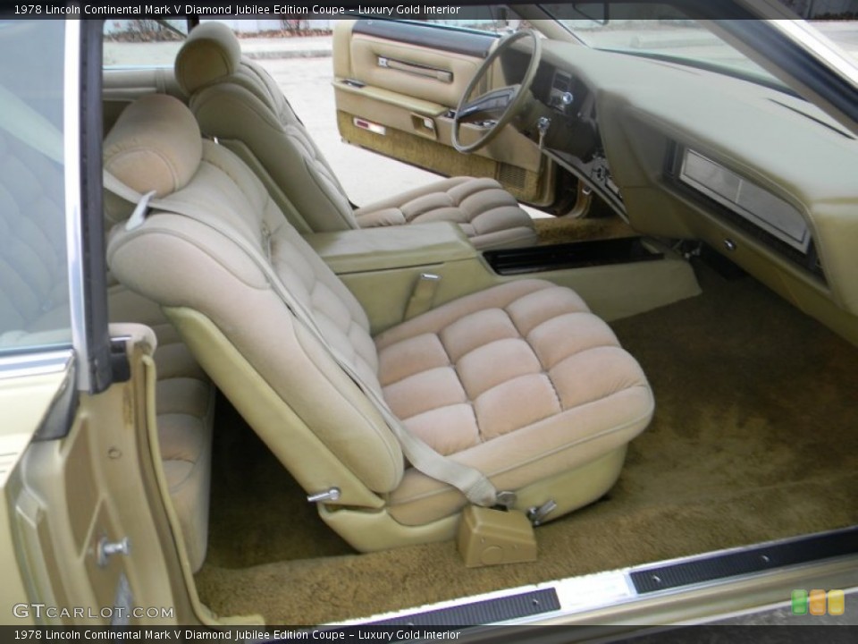 Luxury Gold Interior Photo for the 1978 Lincoln Continental Mark V Diamond Jubilee Edition Coupe #56687852
