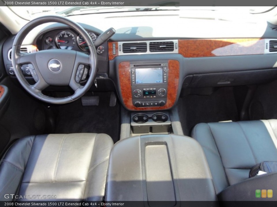 Ebony Interior Dashboard for the 2008 Chevrolet Silverado 1500 LTZ Extended Cab 4x4 #56688128