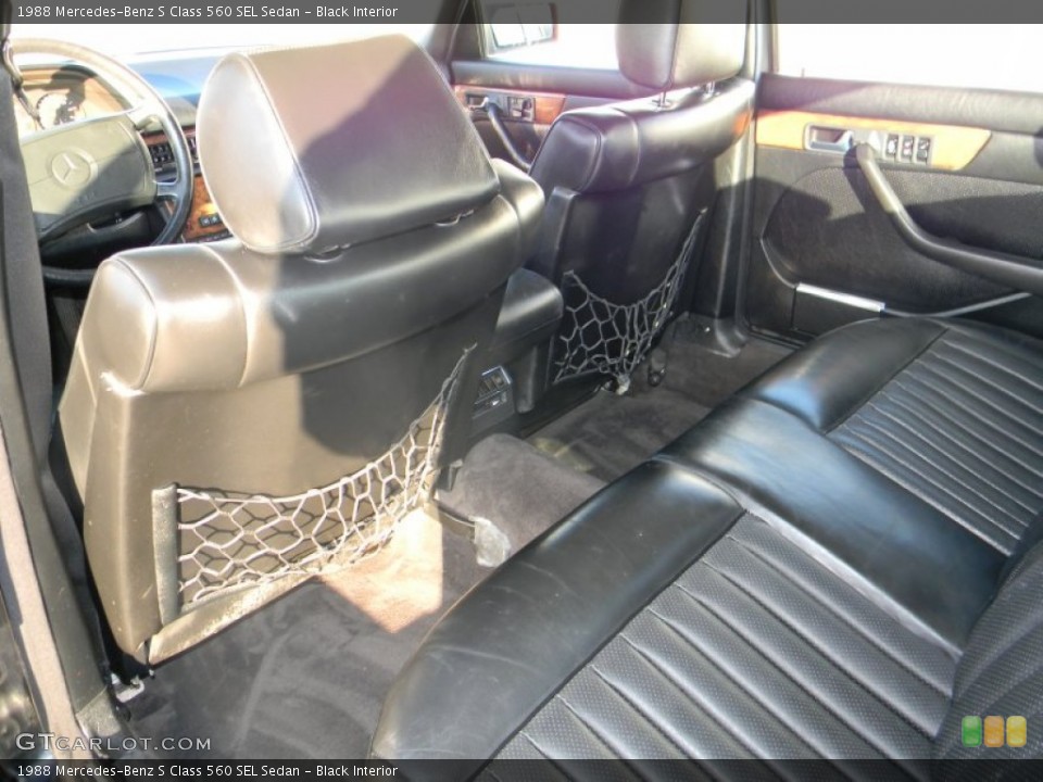 Black Interior Photo for the 1988 Mercedes-Benz S Class 560 SEL Sedan #56688986