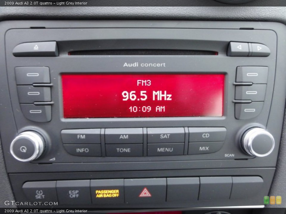 Light Grey Interior Audio System for the 2009 Audi A3 2.0T quattro #56689091