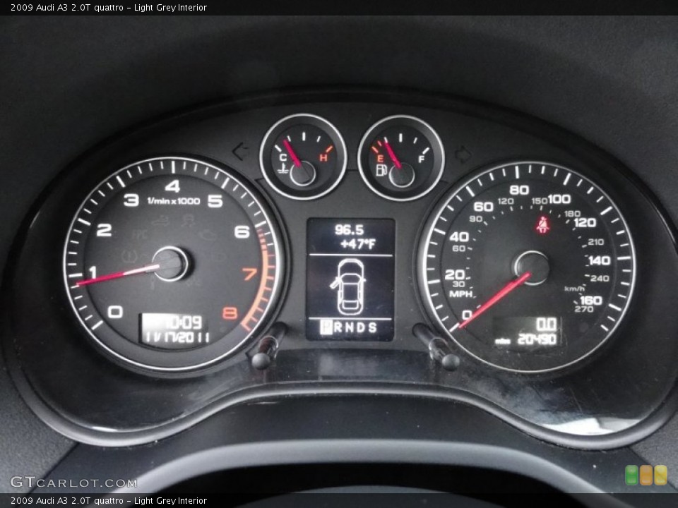 Light Grey Interior Gauges for the 2009 Audi A3 2.0T quattro #56689109