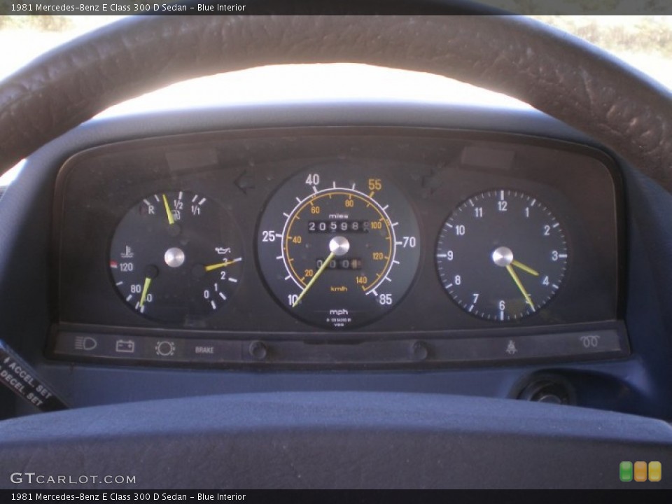 Blue Interior Gauges for the 1981 Mercedes-Benz E Class 300 D Sedan #56690122