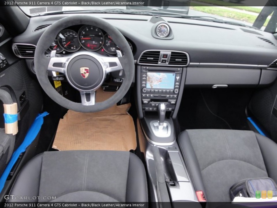 Black/Black Leather/Alcantara Interior Dashboard for the 2012 Porsche 911 Carrera 4 GTS Cabriolet #56690226