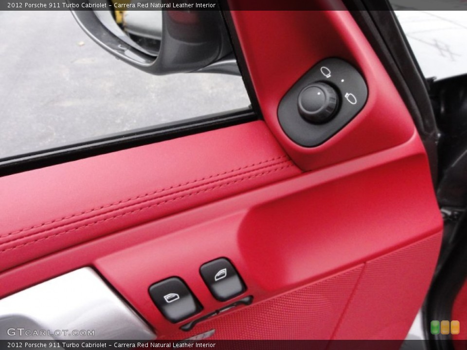 Carrera Red Natural Leather Interior Controls for the 2012 Porsche 911 Turbo Cabriolet #56690392