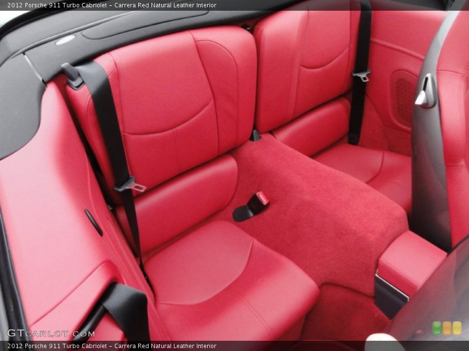 Carrera Red Natural Leather Interior Photo for the 2012 Porsche 911 Turbo Cabriolet #56690434