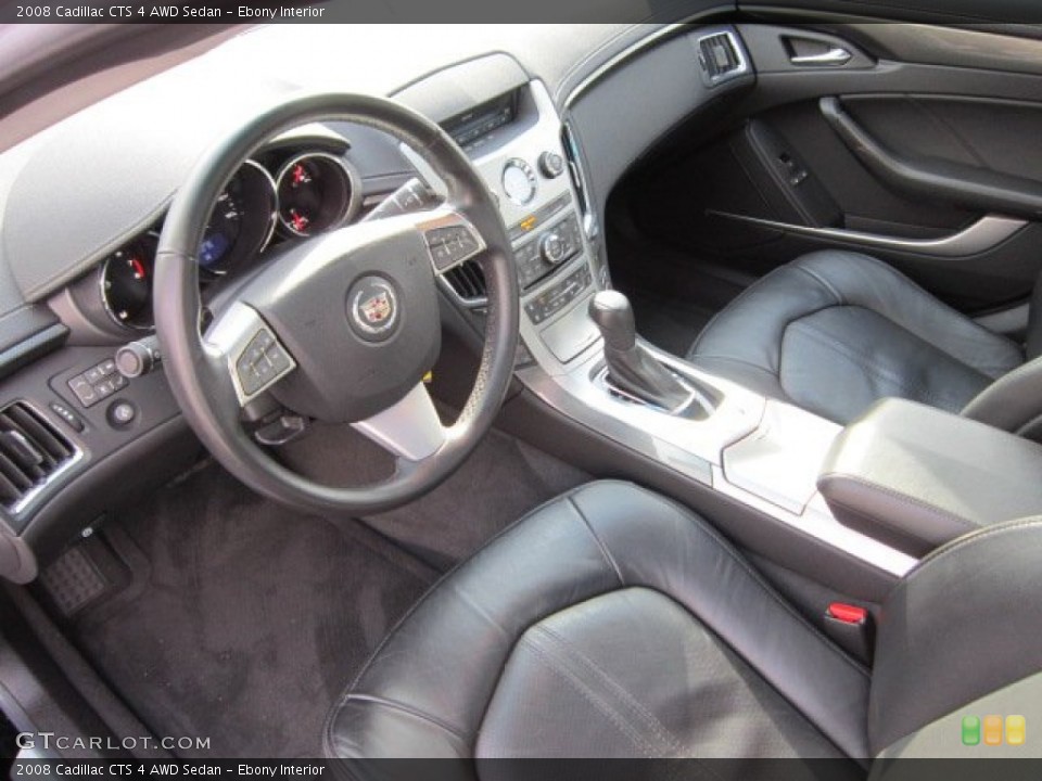 Ebony Interior Prime Interior for the 2008 Cadillac CTS 4 AWD Sedan #56691933