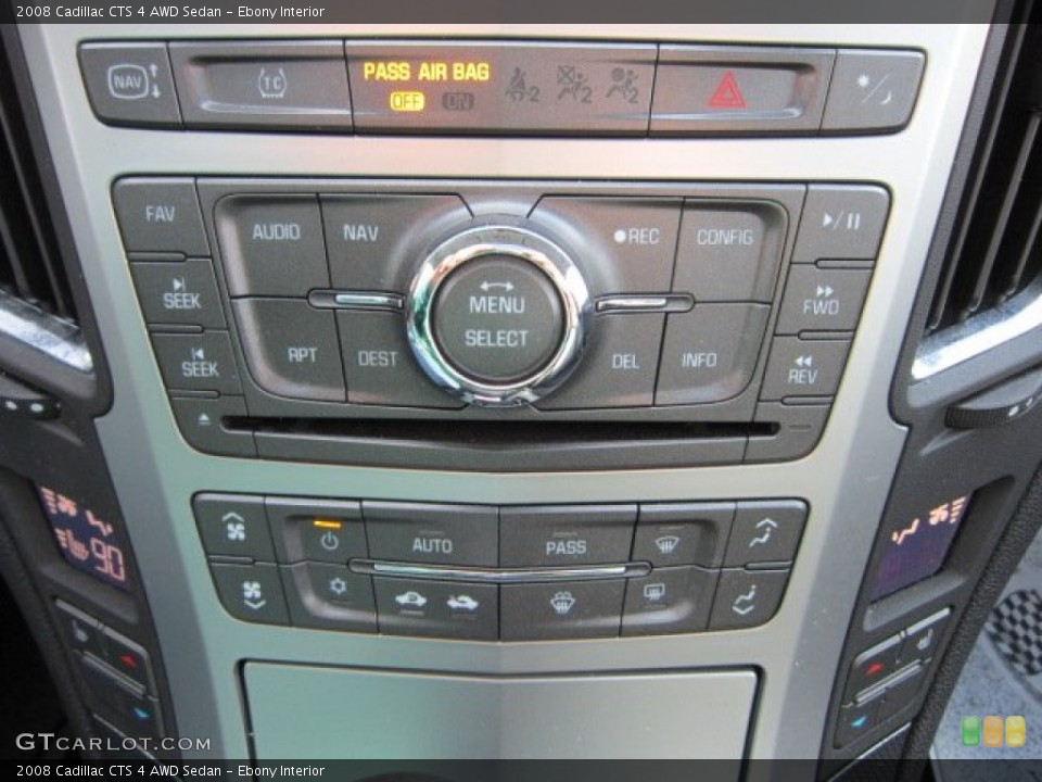 Ebony Interior Controls for the 2008 Cadillac CTS 4 AWD Sedan #56691945