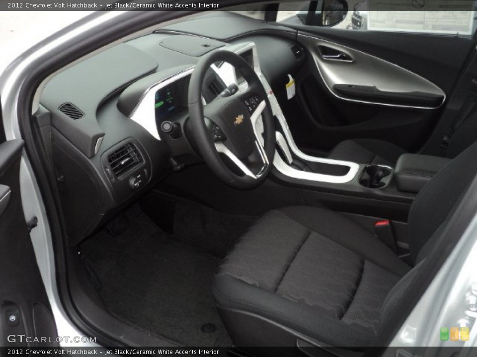 Jet Black/Ceramic White Accents Interior Prime Interior for the 2012 Chevrolet Volt Hatchback #56694398