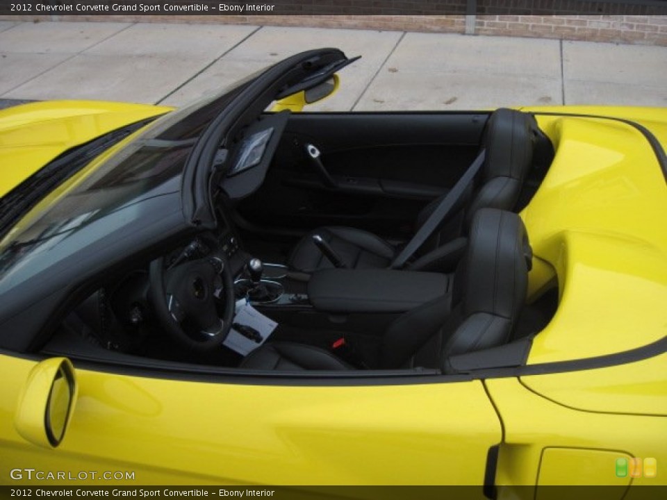 Ebony Interior Photo for the 2012 Chevrolet Corvette Grand Sport Convertible #56695083