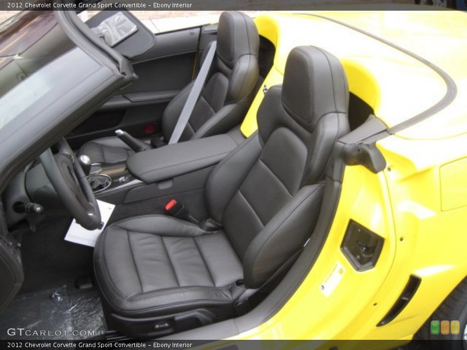 Ebony Interior Photo for the 2012 Chevrolet Corvette Grand Sport Convertible #56695086