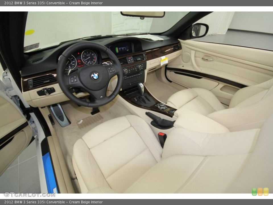 Cream Beige Interior Prime Interior for the 2012 BMW 3 Series 335i Convertible #56698059