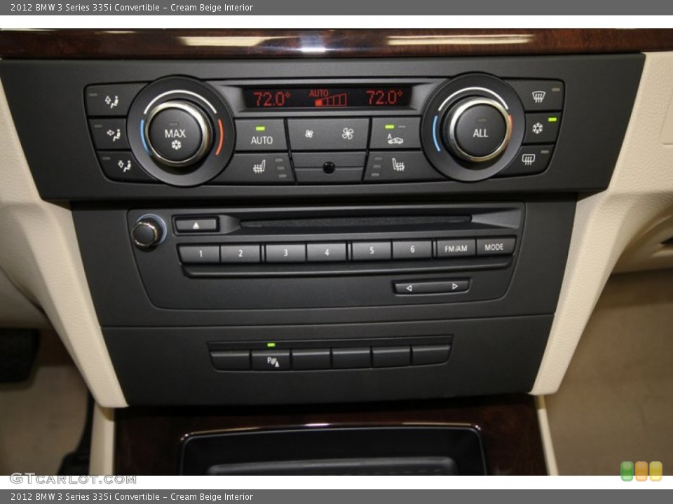 Cream Beige Interior Controls for the 2012 BMW 3 Series 335i Convertible #56698081