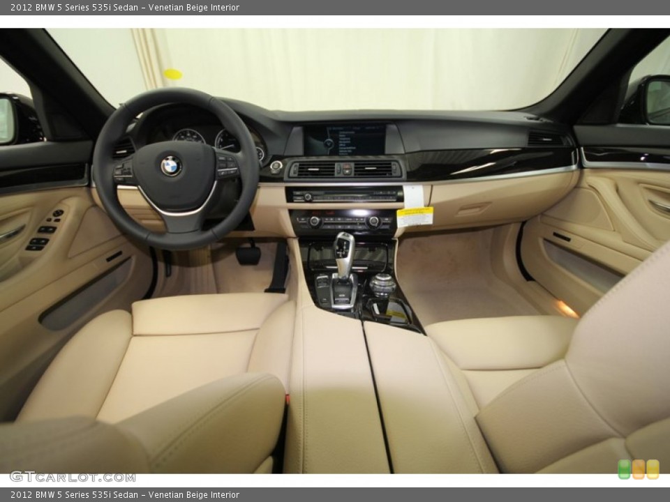 Venetian Beige Interior Dashboard for the 2012 BMW 5 Series 535i Sedan #56698189