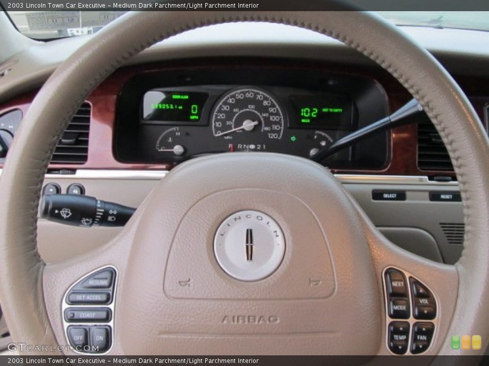 Medium Dark Parchment/Light Parchment Interior Steering Wheel for the 2003 Lincoln Town Car Executive #56698785