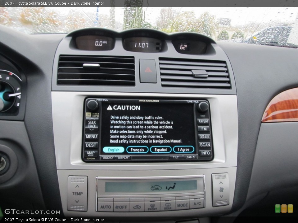 Dark Stone Interior Controls for the 2007 Toyota Solara SLE V6 Coupe #56699297