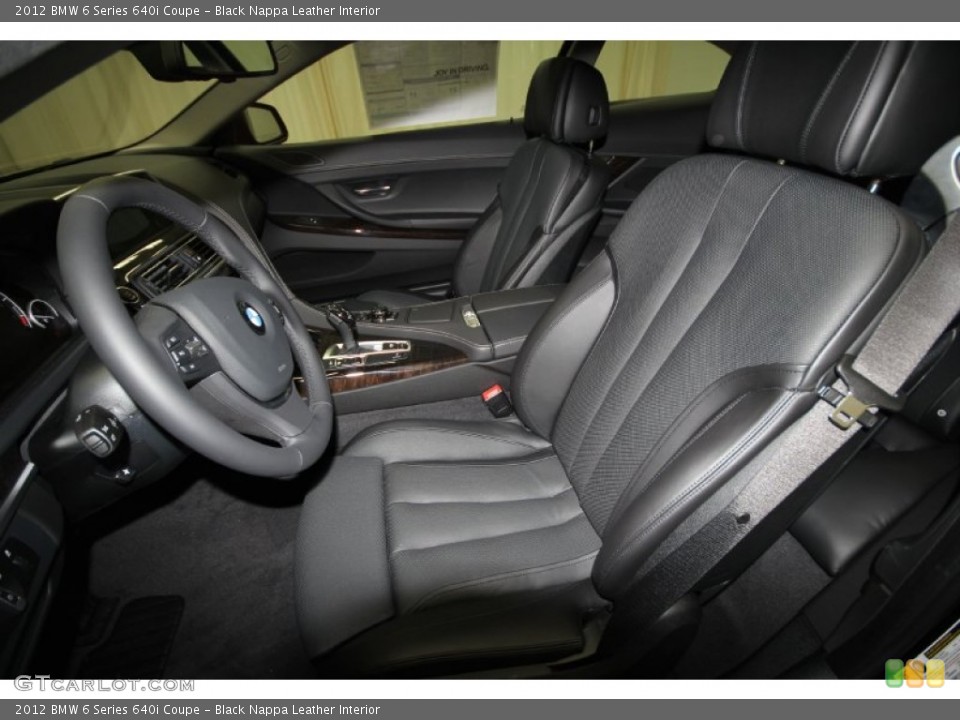Black Nappa Leather Interior Photo for the 2012 BMW 6 Series 640i Coupe #56705552