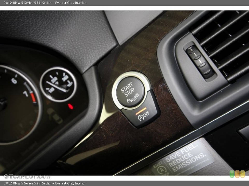Everest Gray Interior Controls for the 2012 BMW 5 Series 535i Sedan #56705785