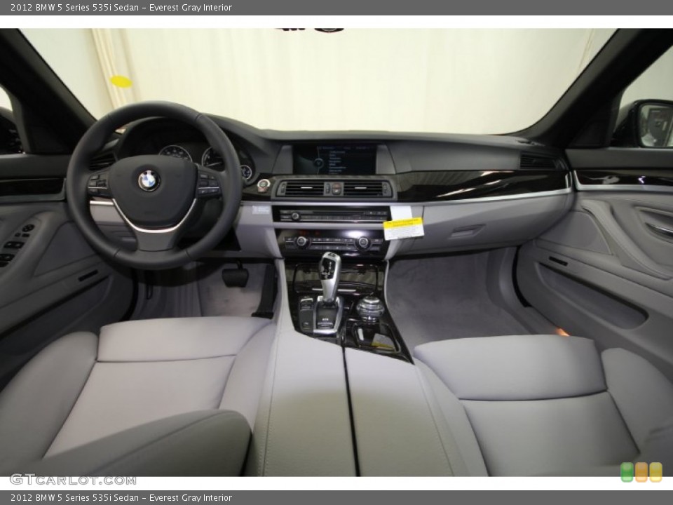 Everest Gray Interior Dashboard for the 2012 BMW 5 Series 535i Sedan #56705846
