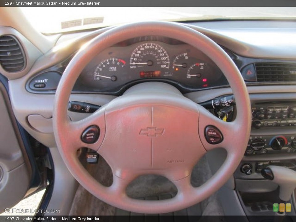 Medium Grey Interior Steering Wheel for the 1997 Chevrolet Malibu Sedan #56706107