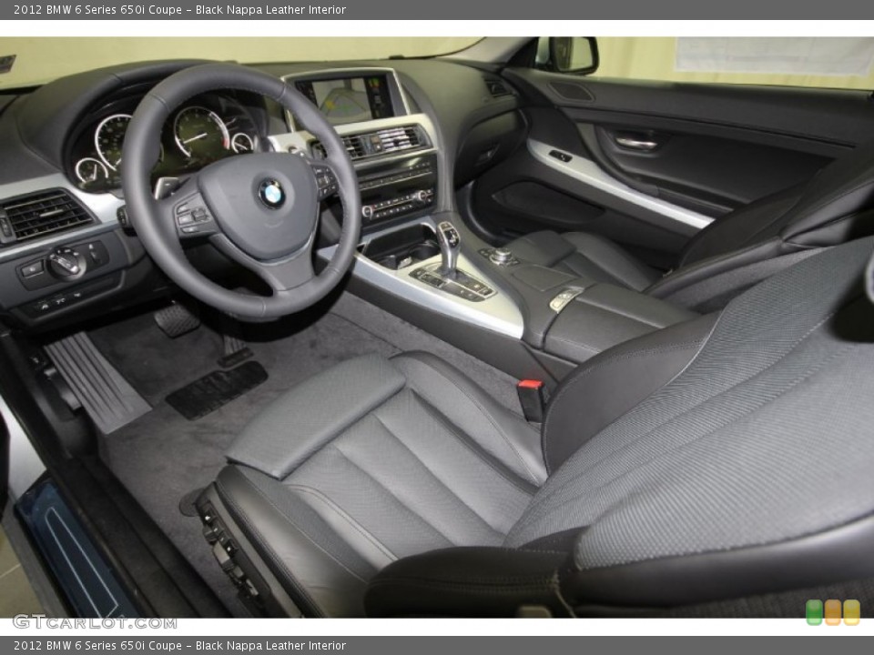Black Nappa Leather Interior Prime Interior for the 2012 BMW 6 Series 650i Coupe #56706164