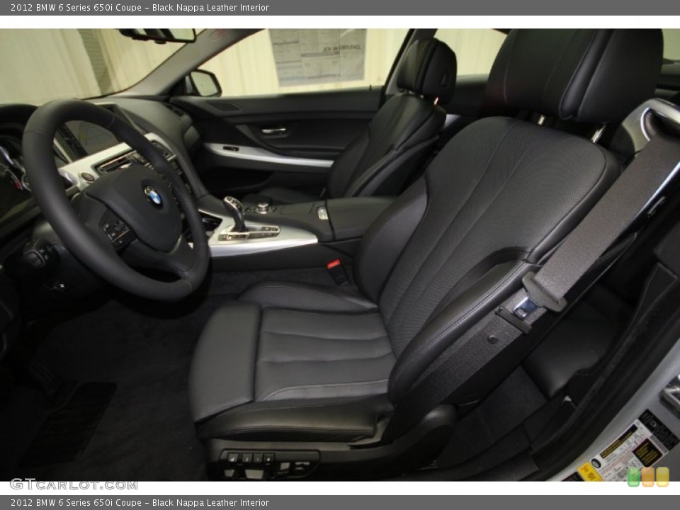 Black Nappa Leather Interior Photo for the 2012 BMW 6 Series 650i Coupe #56706171