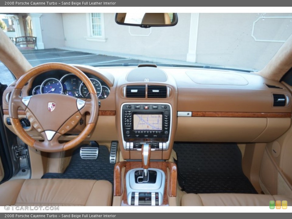 Sand Beige Full Leather Interior Dashboard for the 2008 Porsche Cayenne Turbo #56707772