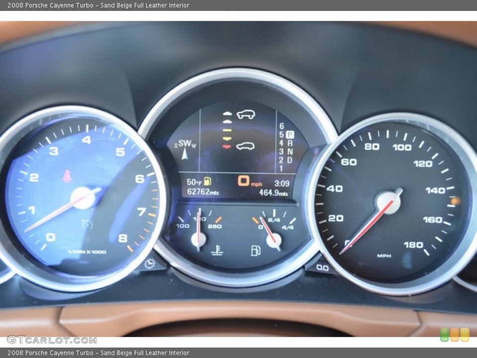 Sand Beige Full Leather Interior Gauges for the 2008 Porsche Cayenne Turbo #56707790