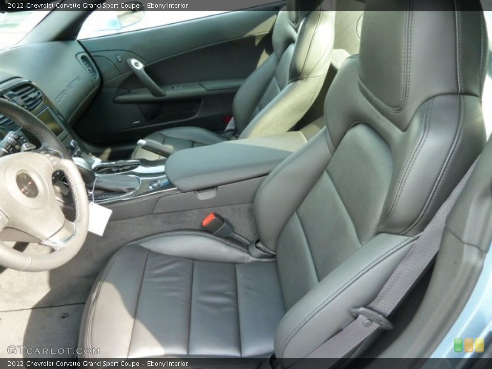 Ebony Interior Photo for the 2012 Chevrolet Corvette Grand Sport Coupe #56708549