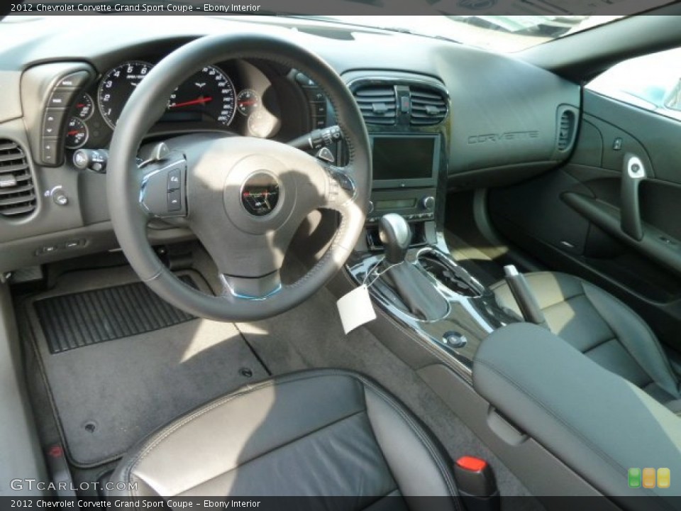 Ebony Interior Prime Interior for the 2012 Chevrolet Corvette Grand Sport Coupe #56708558