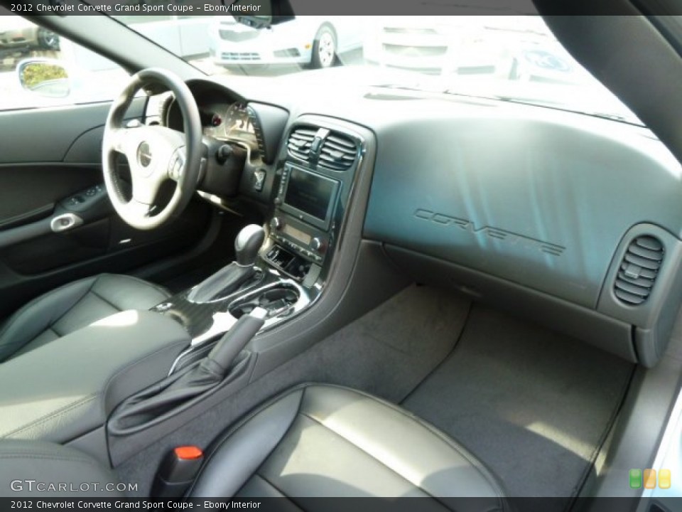 Ebony Interior Dashboard for the 2012 Chevrolet Corvette Grand Sport Coupe #56708606