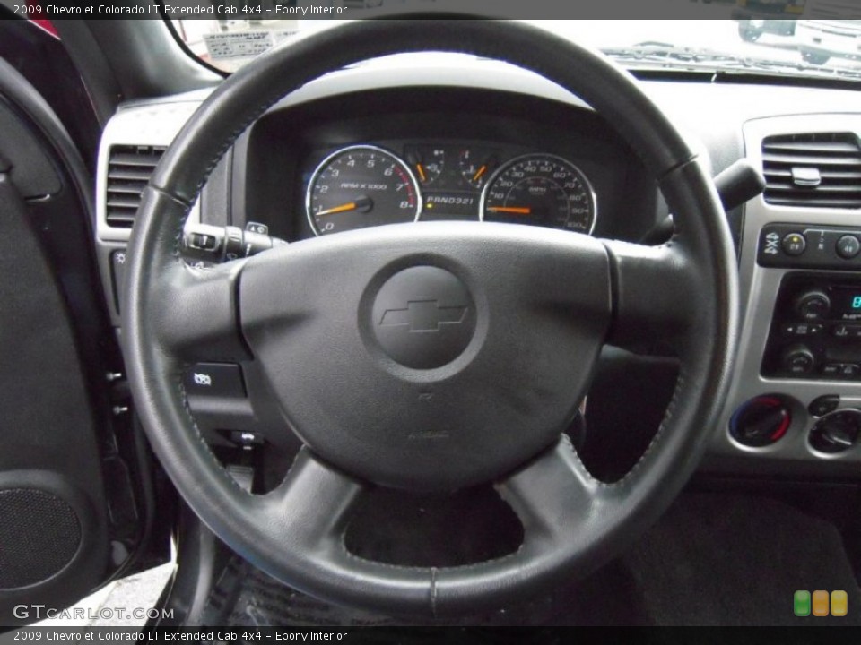 Ebony Interior Steering Wheel for the 2009 Chevrolet Colorado LT Extended Cab 4x4 #56712032