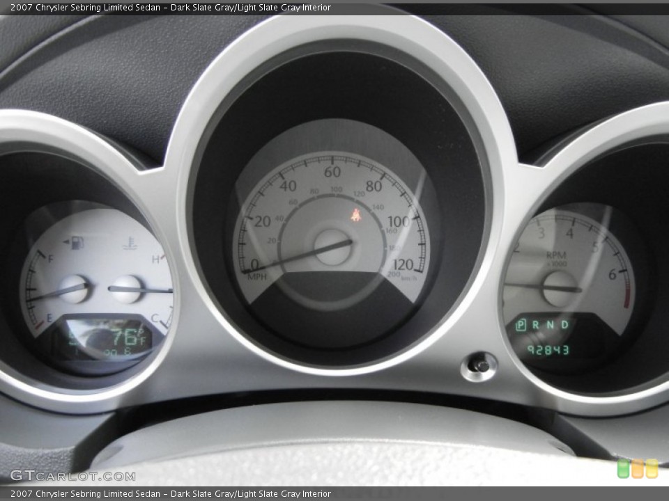 Dark Slate Gray/Light Slate Gray Interior Gauges for the 2007 Chrysler Sebring Limited Sedan #56712513