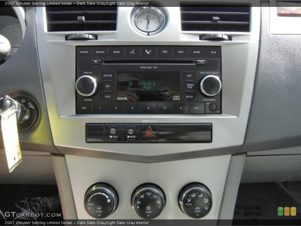 Dark Slate Gray/Light Slate Gray Interior Controls for the 2007 Chrysler Sebring Limited Sedan #56712531