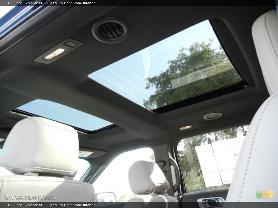 Medium Light Stone Interior Sunroof for the 2012 Ford Explorer XLT #56712911