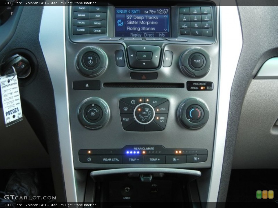 Medium Light Stone Interior Controls for the 2012 Ford Explorer FWD #56714057