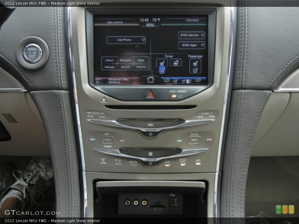 Medium Light Stone Interior Controls for the 2012 Lincoln MKX FWD #56714174