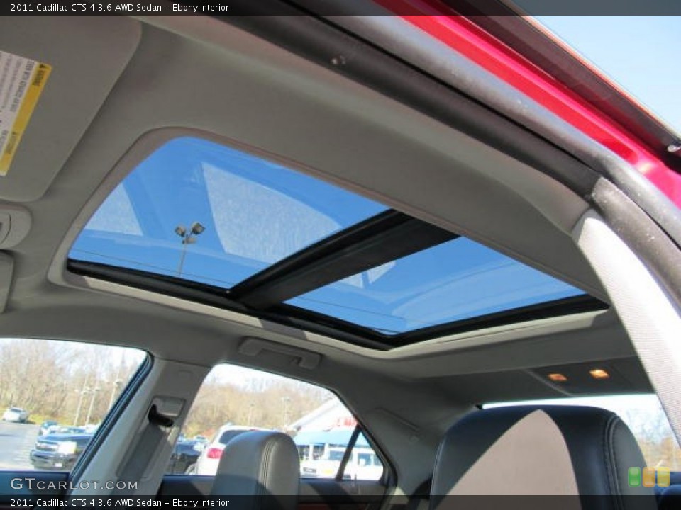 Ebony Interior Sunroof for the 2011 Cadillac CTS 4 3.6 AWD Sedan #56716742